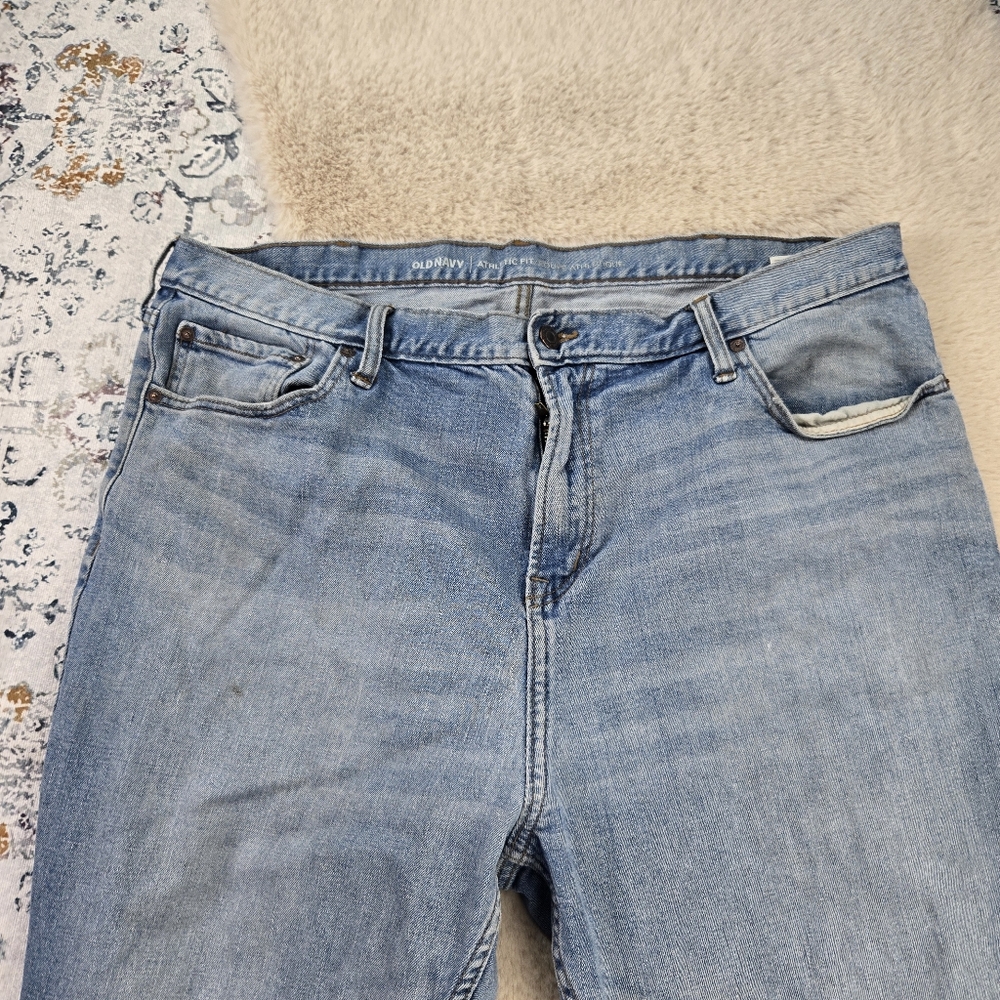 Old Navy Flex Athletic Fit Denim Jeans Men 42 x 30 - Picture 3 of 6